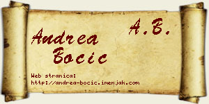 Andrea Bocić vizit kartica